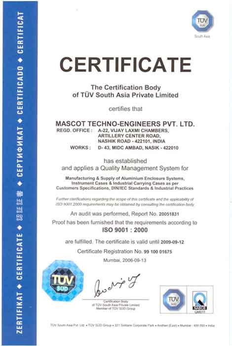 Mascot-certificate